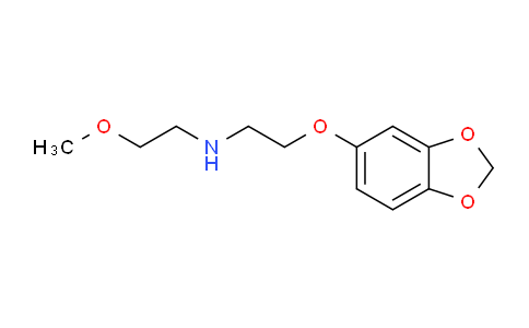 CAS No. 1225554-88-0, 2-(Benzo[d][1,3]dioxol-5-yloxy)-N-(2-methoxyethyl)ethanamine