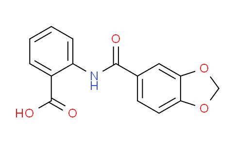 CAS No. 926256-19-1, 2-(Benzo[d][1,3]dioxole-5-carboxamido)benzoic acid