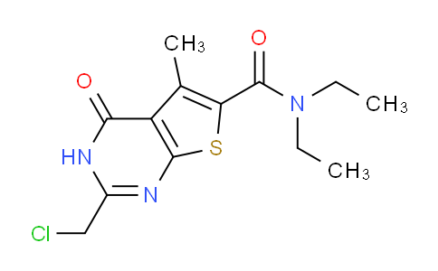 CAS No. 733030-55-2, 2-(Chloromethyl)-N,N-diethyl-5-methyl-4-oxo-3,4-dihydrothieno[2,3-d]pyrimidine-6-carboxamide