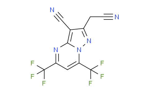 CAS No. 338786-45-1, 2-(Cyanomethyl)-5,7-bis(trifluoromethyl)pyrazolo[1,5-a]pyrimidine-3-carbonitrile