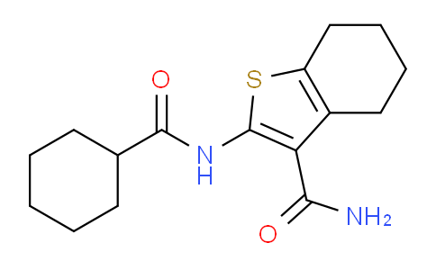CAS No. 142995-02-6, 2-(Cyclohexanecarboxamido)-4,5,6,7-tetrahydrobenzo[b]thiophene-3-carboxamide