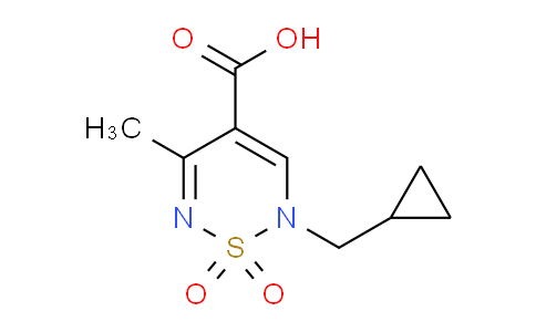 CAS No. 1707566-38-8, 2-(Cyclopropylmethyl)-5-methyl-2H-1,2,6-thiadiazine-4-carboxylic acid 1,1-dioxide