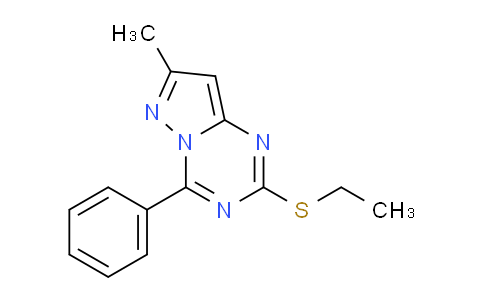 CAS No. 908020-59-7, 2-(Ethylthio)-7-methyl-4-phenylpyrazolo[1,5-a][1,3,5]triazine