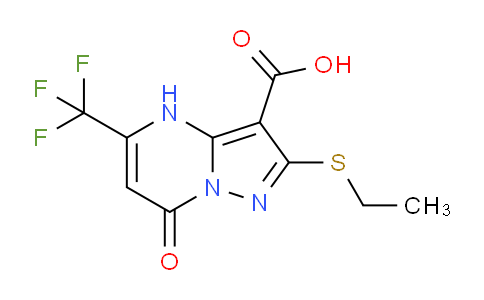 CAS No. 1263212-50-5, 2-(Ethylthio)-7-oxo-5-(trifluoromethyl)-4,7-dihydropyrazolo[1,5-a]pyrimidine-3-carboxylic acid