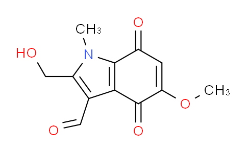 CAS No. 1956328-11-2, 2-(Hydroxymethyl)-5-methoxy-1-methyl-4,7-dioxo-4,7-dihydro-1H-indole-3-carbaldehyde