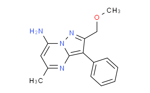 CAS No. 946777-64-6, 2-(Methoxymethyl)-5-methyl-3-phenylpyrazolo[1,5-a]pyrimidin-7-amine