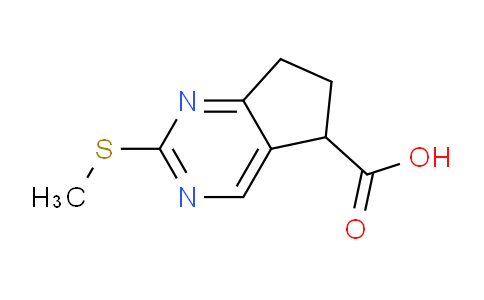 CAS No. 1550772-56-9, 2-(Methylthio)-6,7-dihydro-5H-cyclopenta[d]pyrimidine-5-carboxylic acid