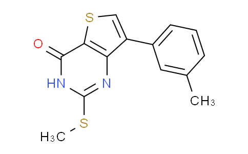 CAS No. 1708079-64-4, 2-(Methylthio)-7-(m-tolyl)thieno[3,2-d]pyrimidin-4(3H)-one