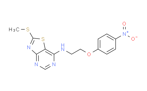 CAS No. 1000574-56-0, 2-(Methylthio)-N-(2-(4-nitrophenoxy)ethyl)thiazolo[4,5-d]pyrimidin-7-amine
