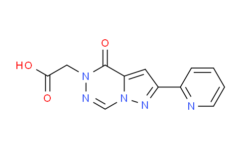 CAS No. 1708428-15-2, 2-(Oxo-8-(pyridin-2-yl)pyrazolo[1,5-d][1,2,4]triazin-1-yl)acetic acid
