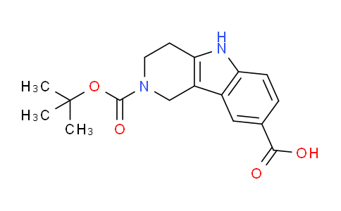 CAS No. 300715-96-2, 2-(tert-Butoxycarbonyl)-2,3,4,5-tetrahydro-1H-pyrido[4,3-b]indole-8-carboxylic acid
