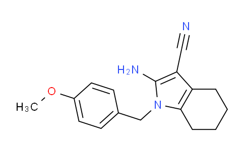 CAS No. 113772-12-6, 2-Amino-1-(4-methoxybenzyl)-4,5,6,7-tetrahydro-1H-indole-3-carbonitrile