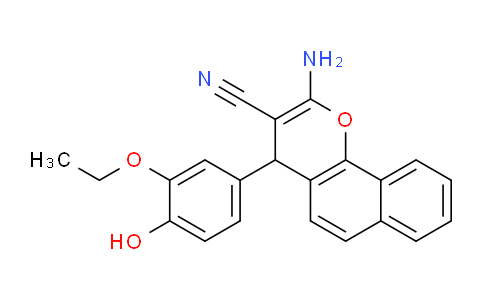 CAS No. 333341-51-8, 2-Amino-4-(3-ethoxy-4-hydroxyphenyl)-4H-benzo[h]chromene-3-carbonitrile