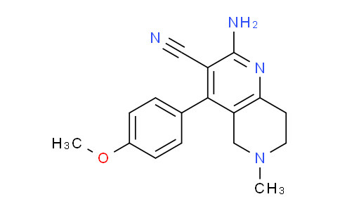 MC672140 | 296770-51-9 | 2-Amino-4-(4-methoxyphenyl)-6-methyl-5,6,7,8-tetrahydro-1,6-naphthyridine-3-carbonitrile