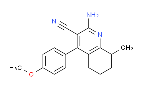 CAS No. 331979-97-6, 2-Amino-4-(4-methoxyphenyl)-8-methyl-5,6,7,8-tetrahydroquinoline-3-carbonitrile