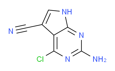 CAS No. 124738-81-4, 2-Amino-4-chloro-7H-pyrrolo[2,3-d]pyrimidine-5-carbonitrile