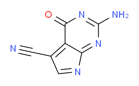 CAS No. 1000576-55-5, 2-Amino-4-oxo-4H-pyrrolo[2,3-d]pyrimidine-5-carbonitrile