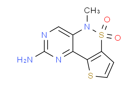 CAS No. 952949-12-1, 2-Amino-5-methyl-5H-pyrimido[5,4-c]thieno[2,3-e][1,2]thiazine 6,6-dioxide