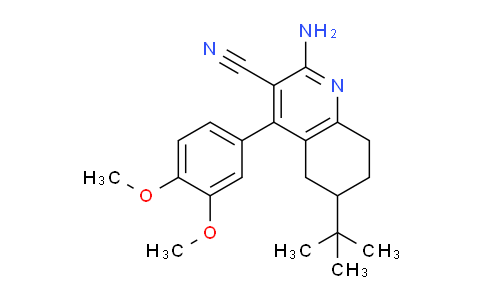 CAS No. 332127-26-1, 2-Amino-6-(tert-butyl)-4-(3,4-dimethoxyphenyl)-5,6,7,8-tetrahydroquinoline-3-carbonitrile