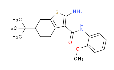 CAS No. 725705-47-5, 2-Amino-6-(tert-butyl)-N-(2-methoxyphenyl)-4,5,6,7-tetrahydrobenzo[b]thiophene-3-carboxamide