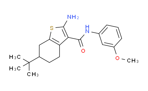 CAS No. 863188-95-8, 2-Amino-6-(tert-butyl)-N-(3-methoxyphenyl)-4,5,6,7-tetrahydrobenzo[b]thiophene-3-carboxamide