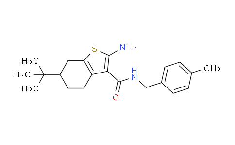 CAS No. 725226-99-3, 2-Amino-6-(tert-butyl)-N-(4-methylbenzyl)-4,5,6,7-tetrahydrobenzo[b]thiophene-3-carboxamide