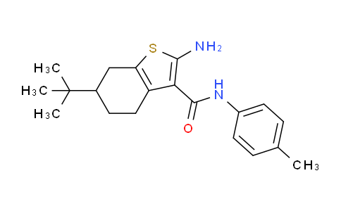 CAS No. 760183-07-1, 2-Amino-6-(tert-butyl)-N-(p-tolyl)-4,5,6,7-tetrahydrobenzo[b]thiophene-3-carboxamide