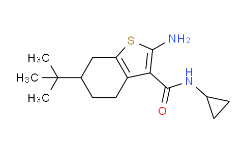 CAS No. 590352-38-8, 2-Amino-6-(tert-butyl)-N-cyclopropyl-4,5,6,7-tetrahydrobenzo[b]thiophene-3-carboxamide