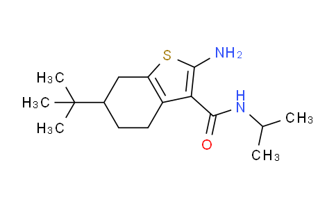 CAS No. 588678-89-1, 2-Amino-6-(tert-butyl)-N-isopropyl-4,5,6,7-tetrahydrobenzo[b]thiophene-3-carboxamide