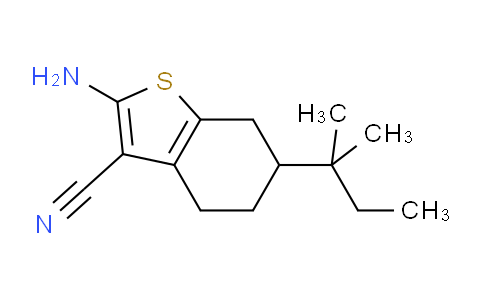 MC672209 | 329222-98-2 | 2-Amino-6-(tert-pentyl)-4,5,6,7-tetrahydrobenzo[b]thiophene-3-carbonitrile