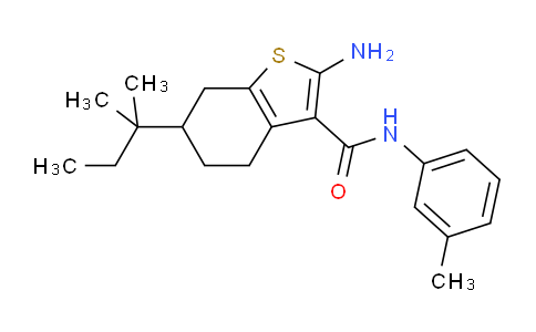 CAS No. 669740-04-9, 2-Amino-6-(tert-pentyl)-N-(m-tolyl)-4,5,6,7-tetrahydrobenzo[b]thiophene-3-carboxamide