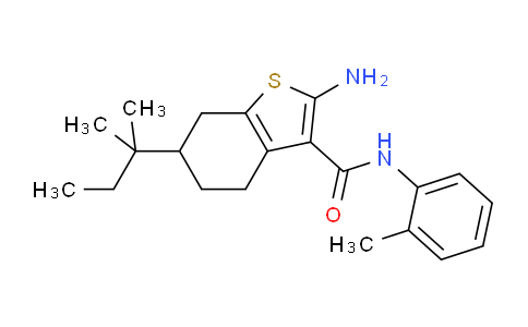 CAS No. 667436-31-9, 2-Amino-6-(tert-pentyl)-N-(o-tolyl)-4,5,6,7-tetrahydrobenzo[b]thiophene-3-carboxamide
