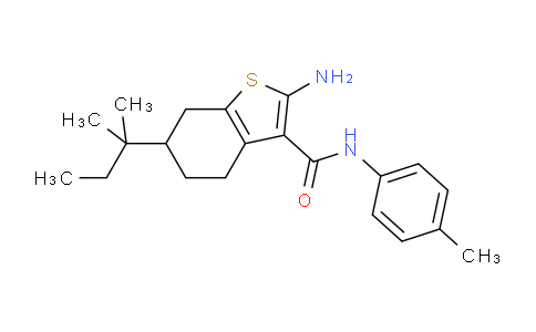 CAS No. 863186-09-8, 2-Amino-6-(tert-pentyl)-N-(p-tolyl)-4,5,6,7-tetrahydrobenzo[b]thiophene-3-carboxamide