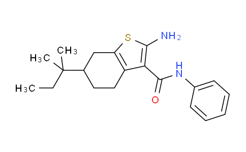 CAS No. 667437-82-3, 2-Amino-6-(tert-pentyl)-N-phenyl-4,5,6,7-tetrahydrobenzo[b]thiophene-3-carboxamide