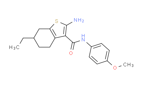 MC672223 | 777879-12-6 | 2-Amino-6-ethyl-N-(4-methoxyphenyl)-4,5,6,7-tetrahydrobenzo[b]thiophene-3-carboxamide