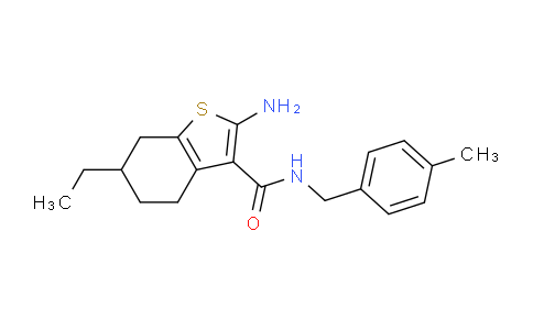 CAS No. 725226-66-4, 2-Amino-6-ethyl-N-(4-methylbenzyl)-4,5,6,7-tetrahydrobenzo[b]thiophene-3-carboxamide