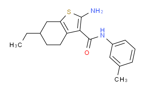 CAS No. 667412-98-8, 2-Amino-6-ethyl-N-(m-tolyl)-4,5,6,7-tetrahydrobenzo[b]thiophene-3-carboxamide