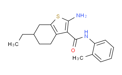 CAS No. 667437-83-4, 2-Amino-6-ethyl-N-(o-tolyl)-4,5,6,7-tetrahydrobenzo[b]thiophene-3-carboxamide