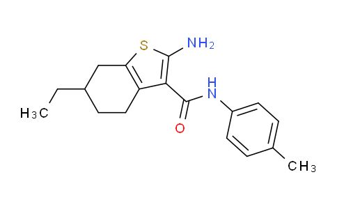 CAS No. 667412-54-6, 2-Amino-6-ethyl-N-(p-tolyl)-4,5,6,7-tetrahydrobenzo[b]thiophene-3-carboxamide