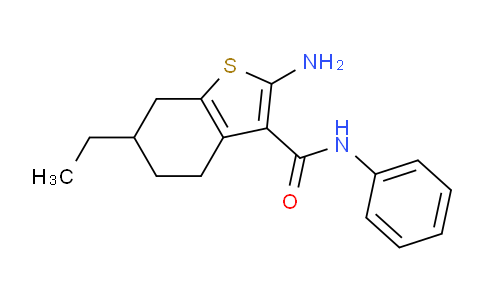 CAS No. 590353-68-7, 2-Amino-6-ethyl-N-phenyl-4,5,6,7-tetrahydrobenzo[b]thiophene-3-carboxamide