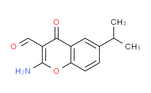 CAS No. 68301-82-6, 2-Amino-6-isopropyl-4-oxo-4H-chromene-3-carbaldehyde