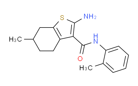 CAS No. 419546-90-0, 2-Amino-6-methyl-N-(o-tolyl)-4,5,6,7-tetrahydrobenzo[b]thiophene-3-carboxamide