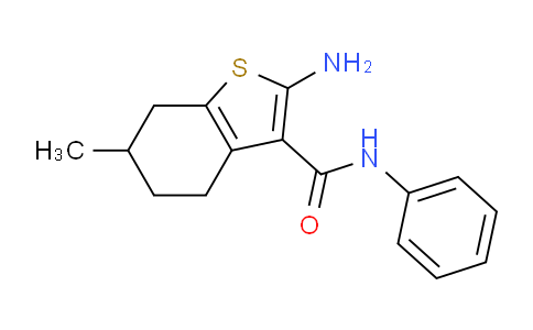 CAS No. 306752-53-4, 2-Amino-6-methyl-N-phenyl-4,5,6,7-tetrahydrobenzo[b]thiophene-3-carboxamide