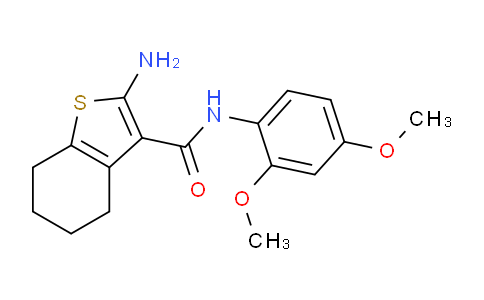 CAS No. 862677-82-5, 2-Amino-N-(2,4-dimethoxyphenyl)-4,5,6,7-tetrahydrobenzo[b]thiophene-3-carboxamide