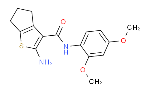 CAS No. 777878-99-6, 2-Amino-N-(2,4-dimethoxyphenyl)-5,6-dihydro-4H-cyclopenta[b]thiophene-3-carboxamide