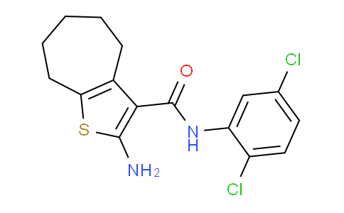 CAS No. 588696-09-7, 2-Amino-N-(2,5-dichlorophenyl)-5,6,7,8-tetrahydro-4H-cyclohepta[b]thiophene-3-carboxamide