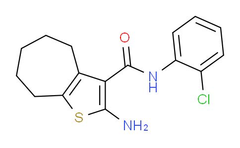 CAS No. 312949-33-0, 2-Amino-N-(2-chlorophenyl)-5,6,7,8-tetrahydro-4H-cyclohepta[b]thiophene-3-carboxamide