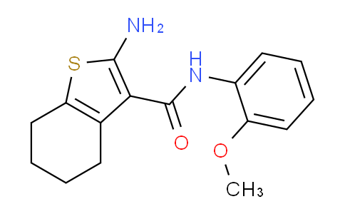 CAS No. 83822-36-0, 2-Amino-N-(2-methoxyphenyl)-4,5,6,7-tetrahydrobenzo[b]thiophene-3-carboxamide