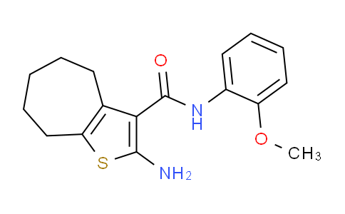 CAS No. 328540-70-1, 2-Amino-N-(2-methoxyphenyl)-5,6,7,8-tetrahydro-4H-cyclohepta[b]thiophene-3-carboxamide