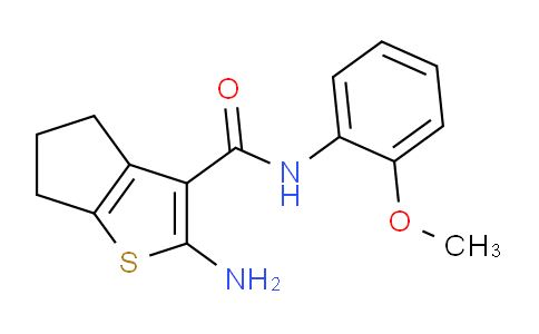 CAS No. 330188-63-1, 2-Amino-N-(2-methoxyphenyl)-5,6-dihydro-4H-cyclopenta[b]thiophene-3-carboxamide